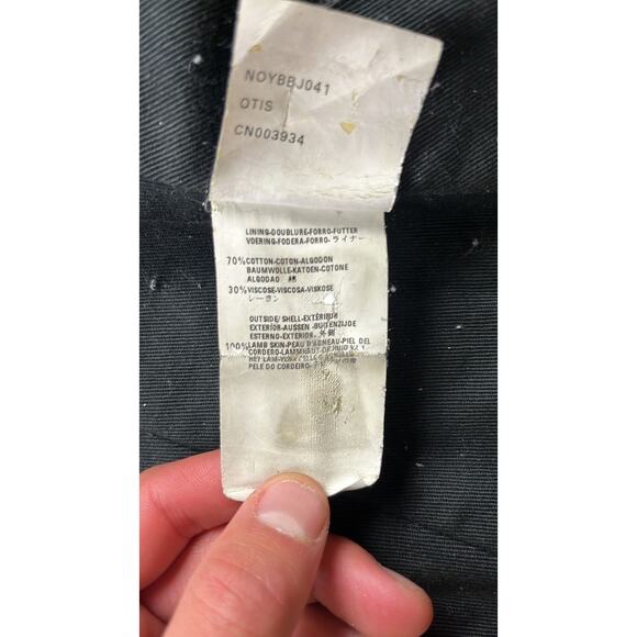 Napapijri Lamb Leather Jacket Women M Black Multi Zipper Detail Western Biker - Picture 12 of 12